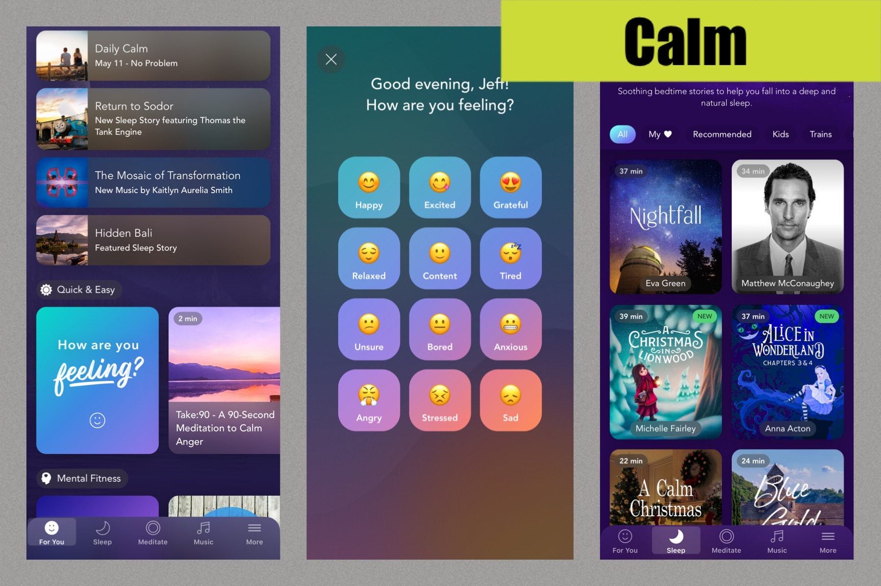 Calm App screenshots